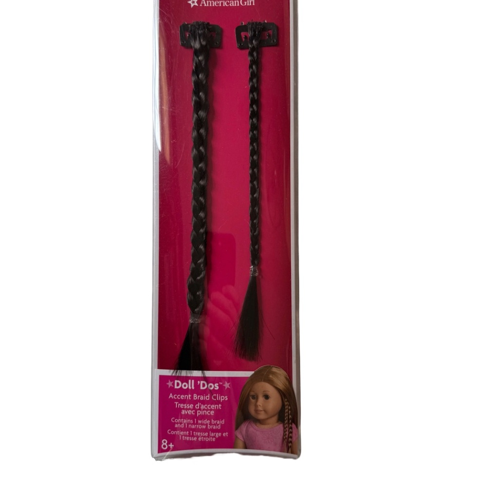 NEW! American Girl Doll Dos Accent Braid Clip - Dark Brown.